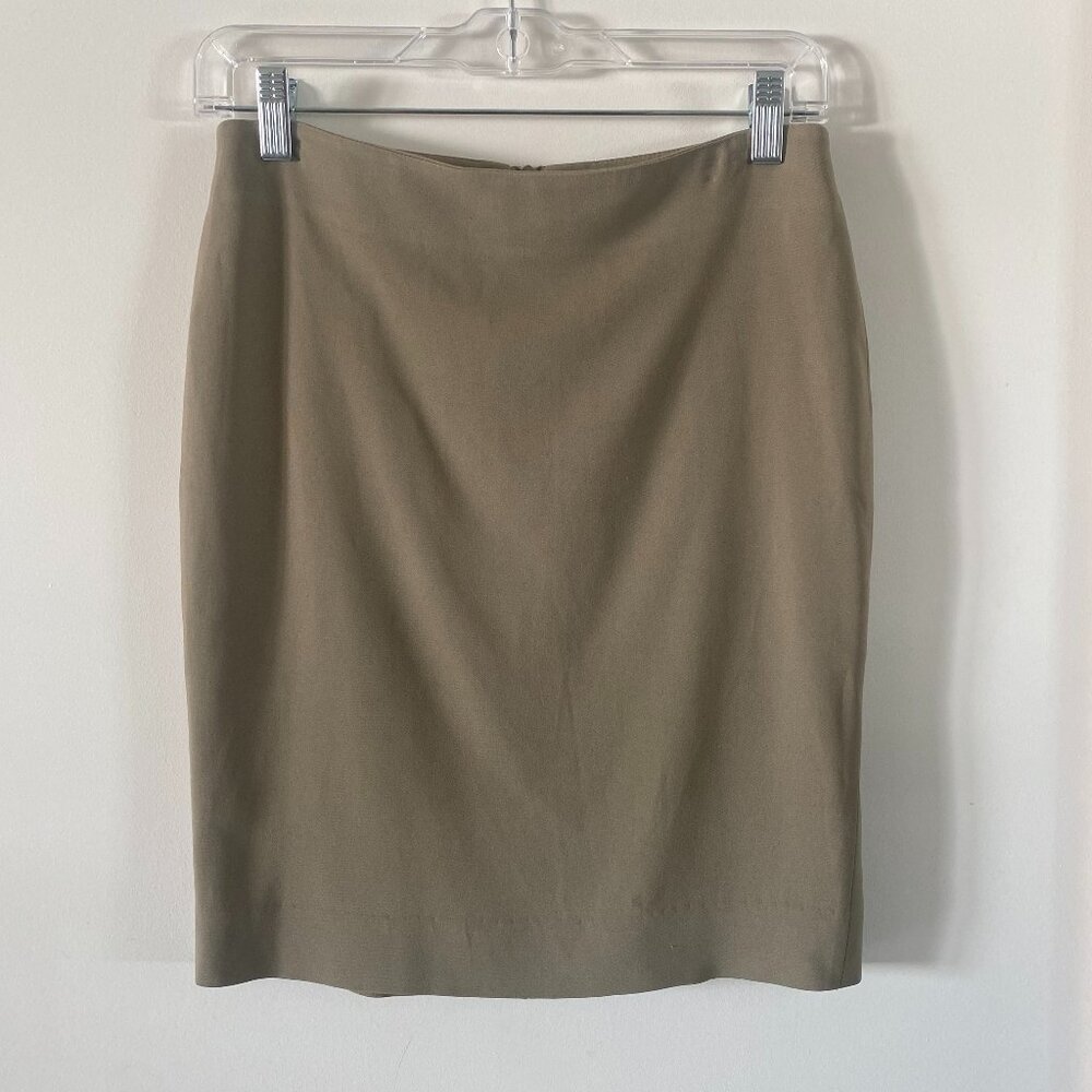 Valentino Roma Women's Beige Pencil Lines Skirt Size 40/4 K16 - Picture 1 of 3